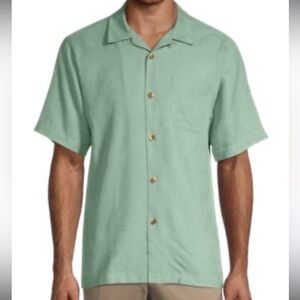 EUC Tommy Bahama Silk Button Up Shirt | Size L | Sage Green